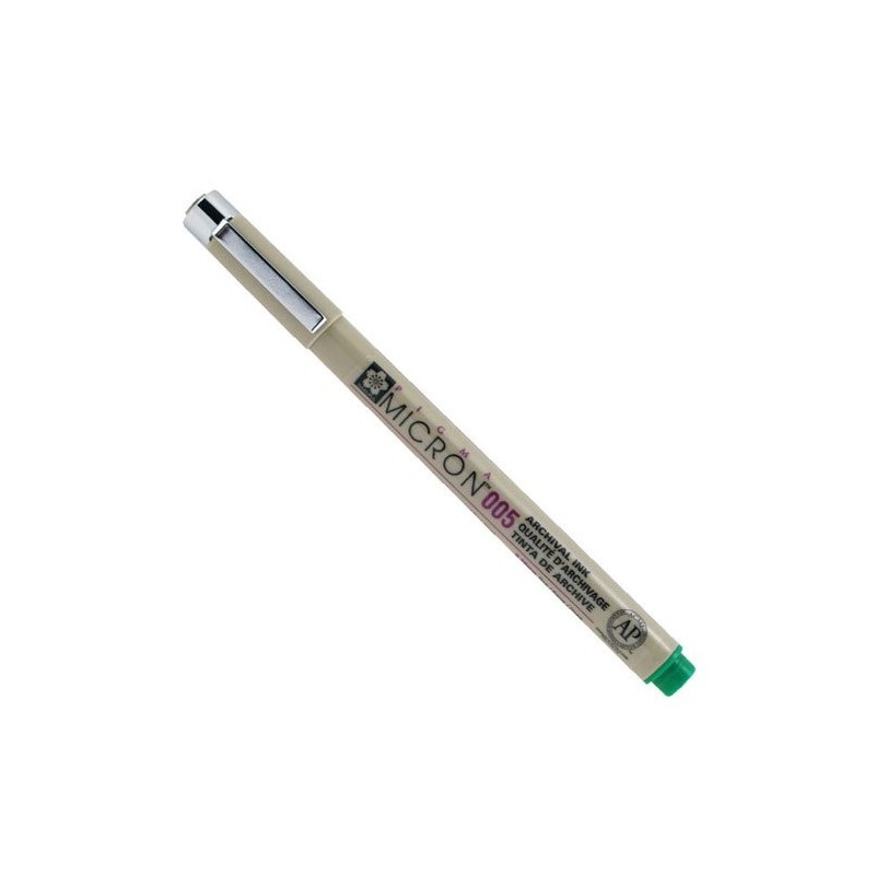 Material Bellas Artes - Pintura - Rotulador VERDE Pigma Micron Sakura 05, 0.45 mm. | totenart.com