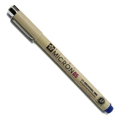 Material Bellas Artes - Pintura - Rotulador AZUL Pigma Micron Sakura 05, 0.45 mm. | totenart.com