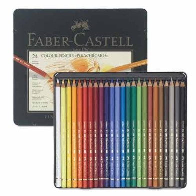 Material Bellas Artes - Pintura - Estuche de Lápices color POLYCHROMO, Faber Castell (24 colores) | totenart.com