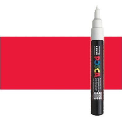 Material Bellas Artes - Pintura - Rotulador Posca Rojo (400) PC1M, punta redonda (0.7 mm.) | totenart.com