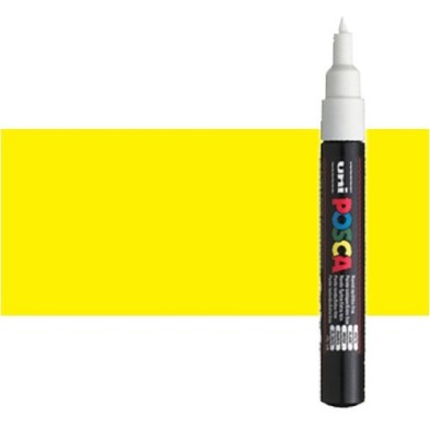 Material Bellas Artes - Pintura - Rotulador Posca Amarillo (1100) PC1M, punta redonda (0.7 mm.) | totenart.com