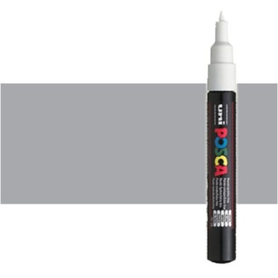 Material Bellas Artes - Pintura - Rotulador Posca Plata (1200) PC1M, punta redonda (0.7 mm.) | totenart.com