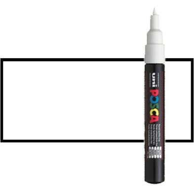 Material Bellas Artes - Pintura - Rotulador Posca Blanco (1400) PC1M, punta redonda (0.7 mm.) | totenart.com