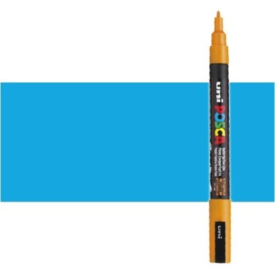 Material Bellas Artes - Pintura - Rotulador Posca Azul claro (320) PC3M, punta redonda (0.9-1.3 mm.) | totenart.com