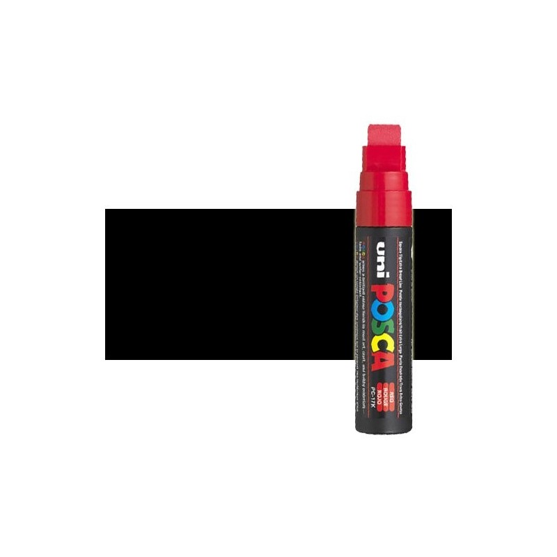 Material Bellas Artes - Pintura - Rotulador Posca Negro (200) PC17K, punta biselada (15 mm.) | totenart.com