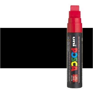 Material Bellas Artes - Pintura - Rotulador Posca Negro (200) PC17K, punta biselada (15 mm.) | totenart.com