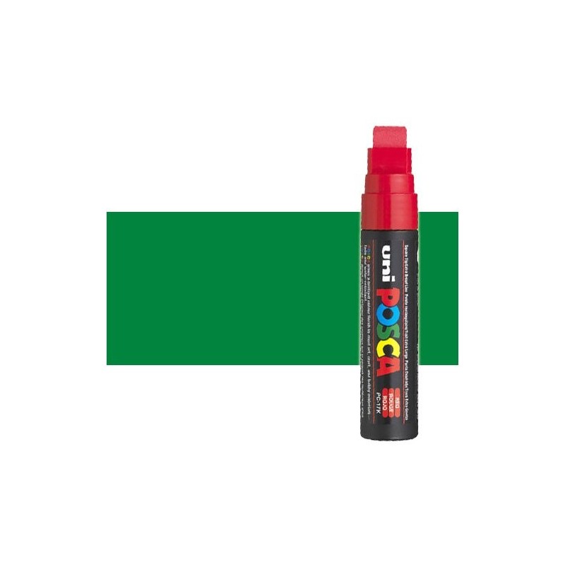 Material Bellas Artes - Pintura - Rotulador Posca Verde (500) PC17K, punta biselada (15 mm.) | totenart.com