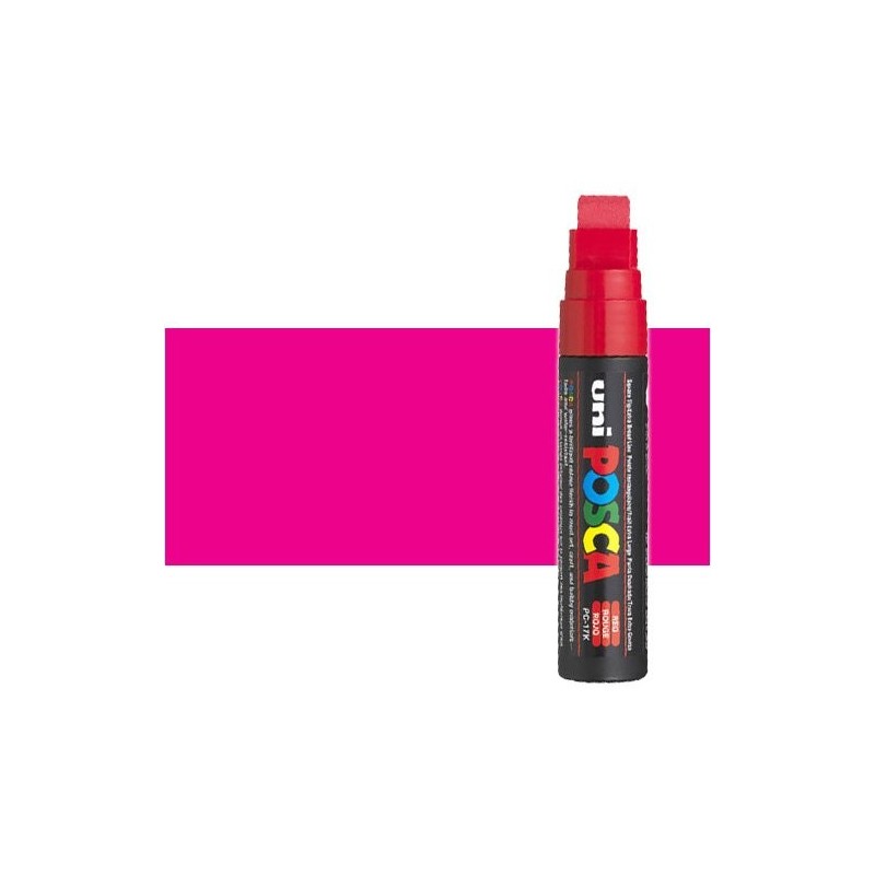 Material Bellas Artes - Pintura - Rotulador Posca Rosa (600) PC17K, punta biselada (15 mm.) | totenart.com