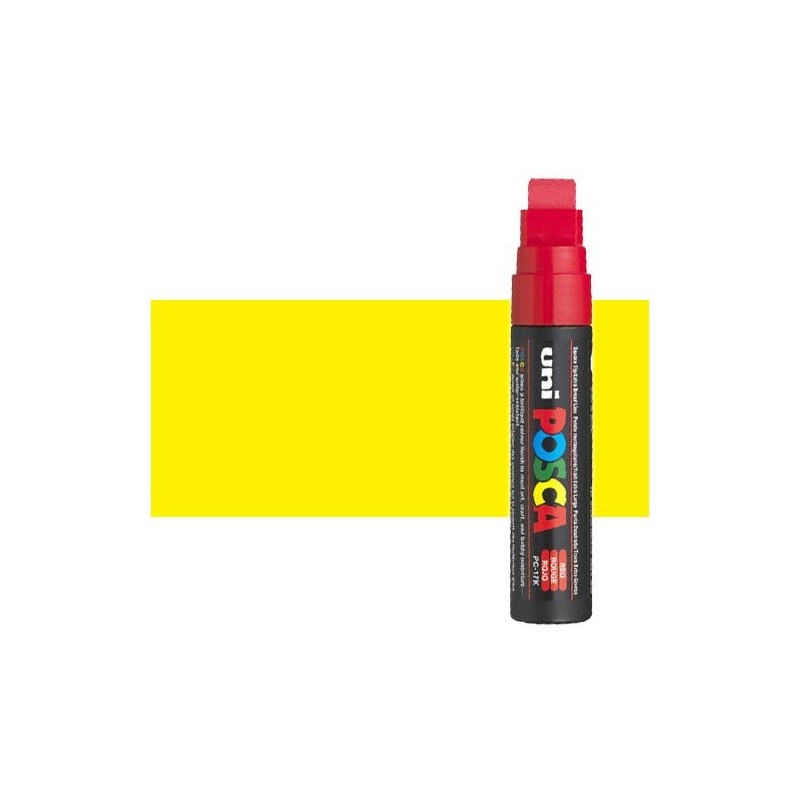 Material Bellas Artes - Pintura - Rotulador Posca Amarillo (1100) PC17K, punta biselada (15 mm.) | totenart.com