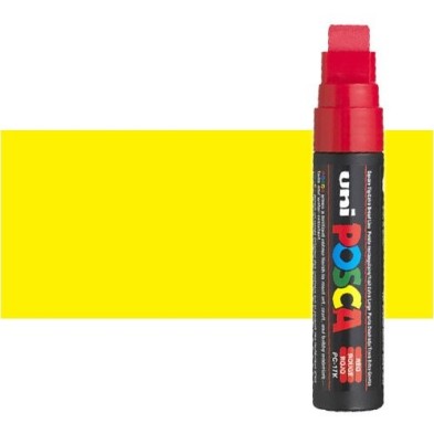 Material Bellas Artes - Pintura - Rotulador Posca Amarillo (1100) PC17K, punta biselada (15 mm.) | totenart.com