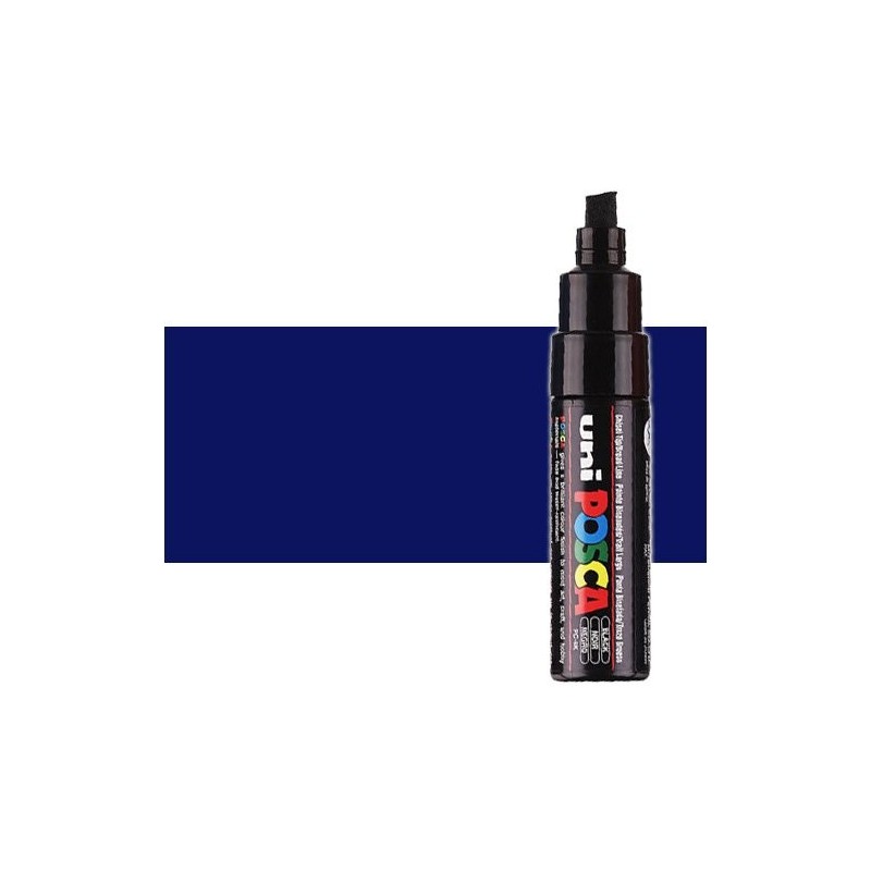 Material Bellas Artes - Pintura - Rotulador Posca Azul (300) PC8K, punta biselada (8 mm.) | totenart.com