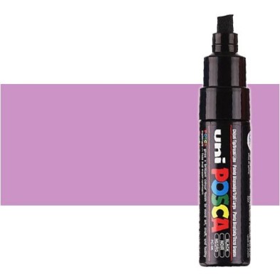 Material Bellas Artes - Pintura - Rotulador Posca Rosa metálico (650) PC8K, punta biselada (8 mm.) | totenart.com