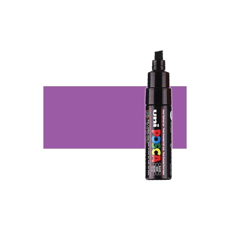 Material Bellas Artes - Pintura - Rotulador Posca Violeta (800) PC8K, punta biselada (8 mm.) | totenart.com