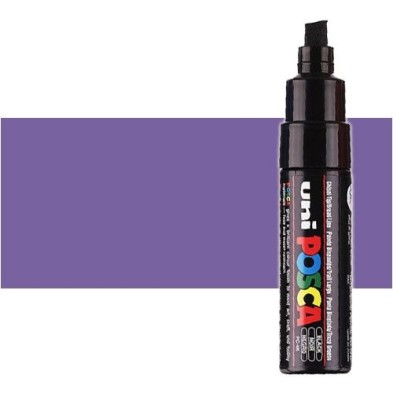 Material Bellas Artes - Pintura - Rotulador Posca Violeta metálico (850) PC8K, punta biselada (8 mm.) | totenart.com