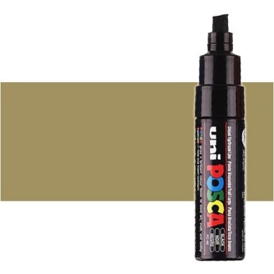 Material Bellas Artes - Pintura - Rotulador Posca Oro (1300) PC8K, punta biselada (8 mm.) | totenart.com