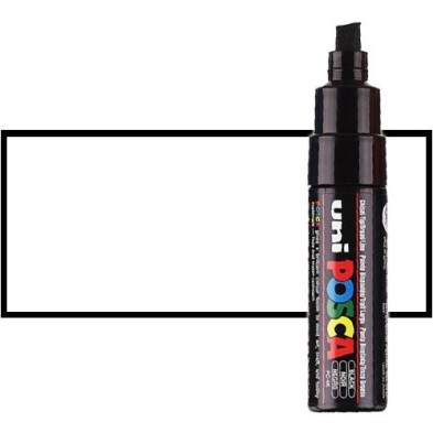 Material Bellas Artes - Pintura - Rotulador Posca Blanco (1400) PC8K, punta biselada (8 mm.) | totenart.com