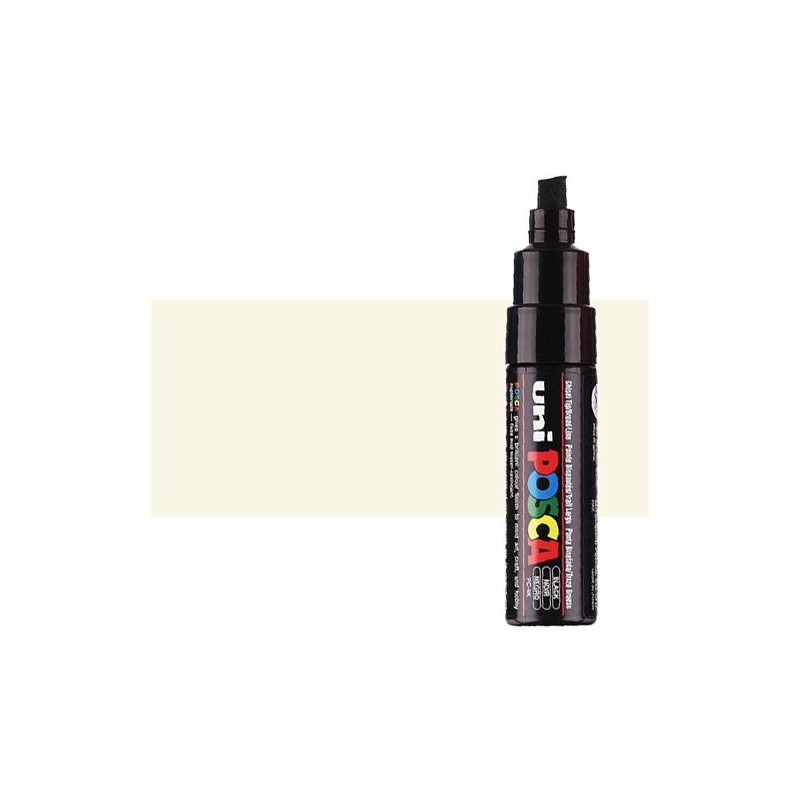 Material Bellas Artes - Pintura - Rotulador Posca Marfil (1410) PC8K, punta biselada (8 mm.) | totenart.com