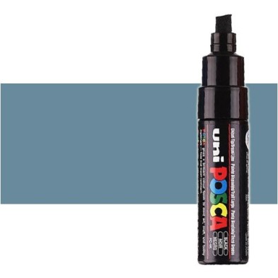 Material Bellas Artes - Pintura - Rotulador Posca Gris pizarra (1510) PC8K, punta biselada (8 mm.) | totenart.com