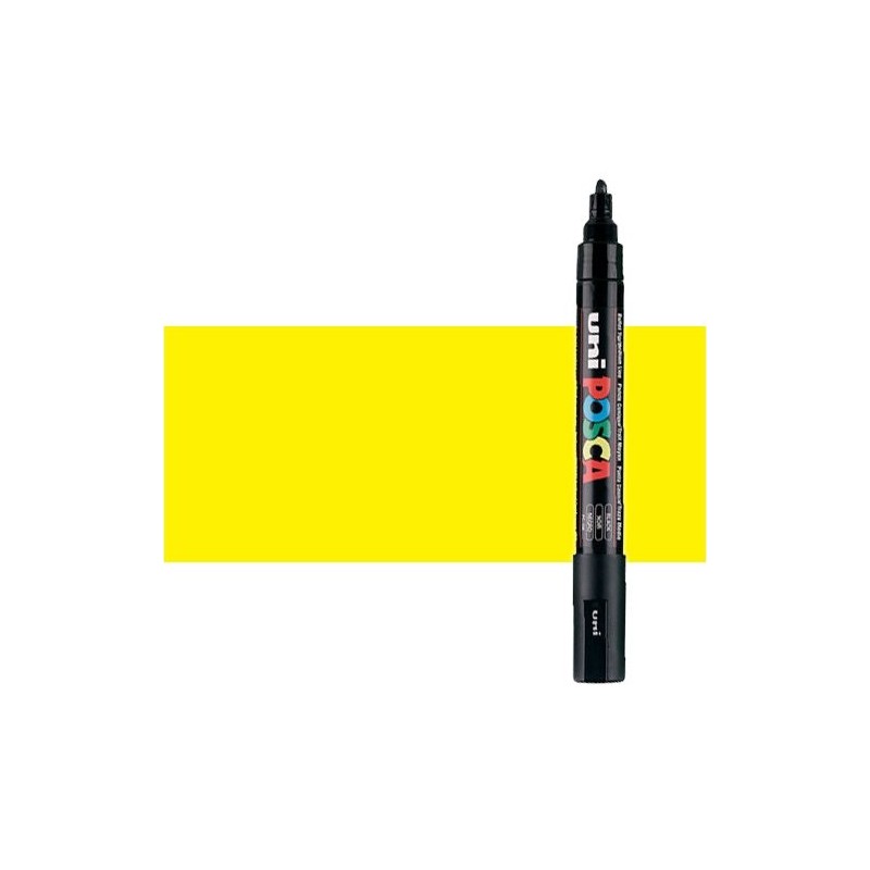 Material Bellas Artes - Pintura - Rotulador Posca Amarillo (1100) PC5M, punta redonda (1.8-2.5 mm.) | totenart.com