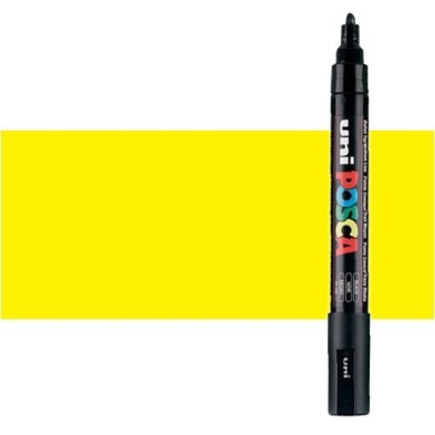 Material Bellas Artes - Pintura - Rotulador Posca Amarillo (1100) PC5M, punta redonda (1.8-2.5 mm.) | totenart.com