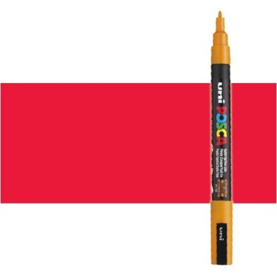 Material Bellas Artes - Pintura - Rotulador Posca Rojo (400) PC3M, punta redonda (0.9-1.3 mm.) | totenart.com