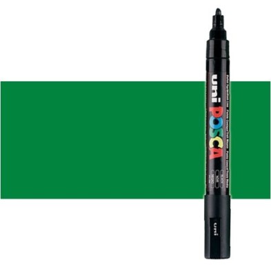 Material Bellas Artes - Pintura - Rotulador Posca Verde (500) PC5M, punta redonda (1.8-2.5 mm.) | totenart.com