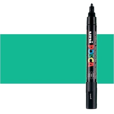 Material Bellas Artes - Pintura - Rotulador Posca Verde esmeralda (530) PC5M, punta redonda (1.8-2.5 mm.) | totenart.com