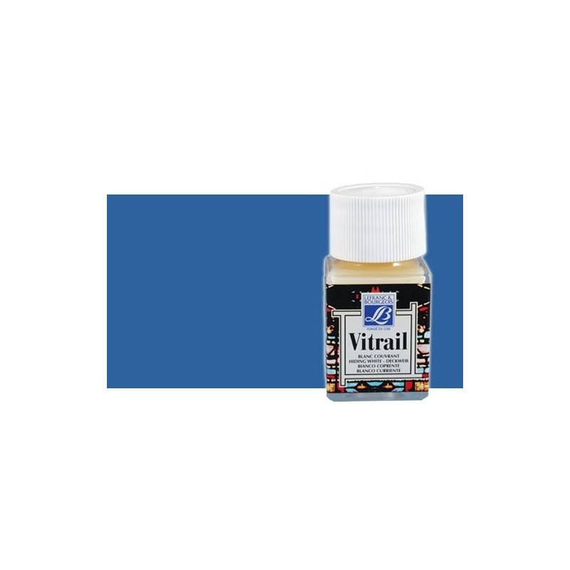 \nMaterial Bellas Artes - Pintura - Pintura Cristal Azul intenso Vitrail Lefranc, 50 ml.-087 | totenart.com