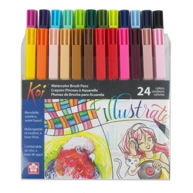 \nMaterial Bellas Artes - Pintura - Set 24 rotuladores Koi Sakura al agua con punta pincel | totenart.com