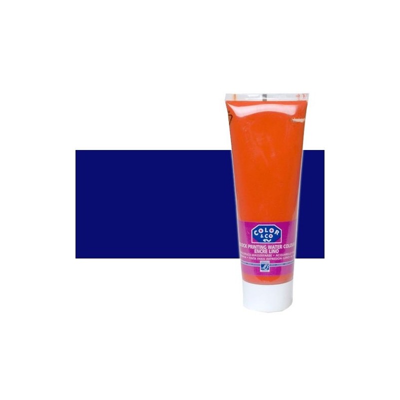 Material Bellas Artes - Linograbado - Tinta Linograbado Azul Brillante, Tubo 250 ml. | totenart.com