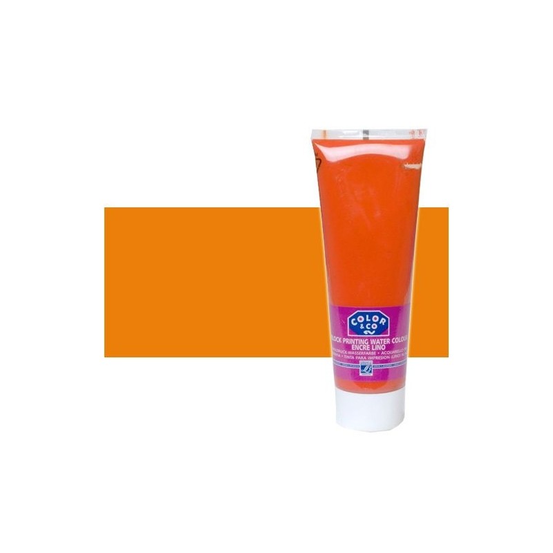 Material Bellas Artes - Linograbado - Tinta Linograbado Naranja, Tubo 250 ml. | totenart.com