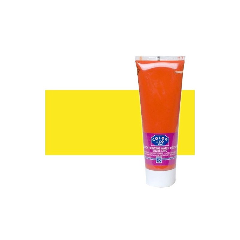 Material Bellas Artes - Linograbado - Tinta Linograbado Amarillo Limon, Tubo 250 ml. | totenart.com