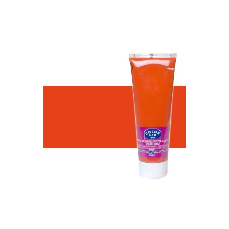 Material Bellas Artes - Linograbado - Tinta Linograbado Rojo Bermellon, Tubo 250 ml. | totenart.com