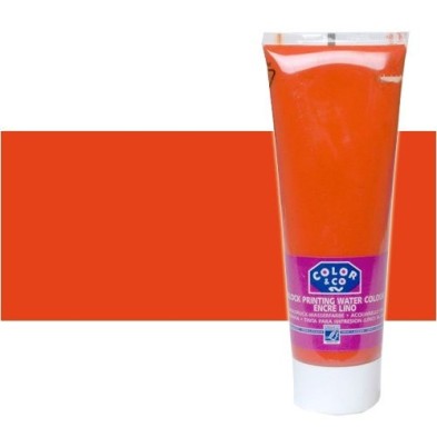 Material Bellas Artes - Linograbado - Tinta Linograbado Rojo Bermellon, Tubo 250 ml. | totenart.com