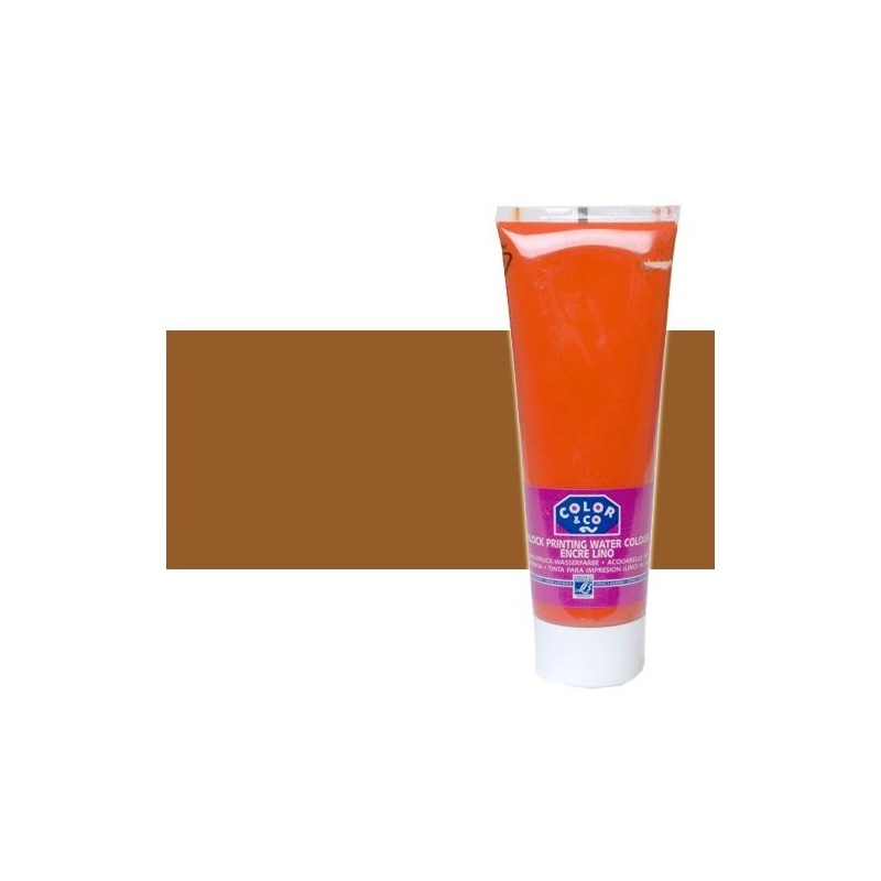 Material Bellas Artes - Linograbado - Tinta Linograbado Tierra de Sombra Tostada, Tubo 250 ml. | totenart.com