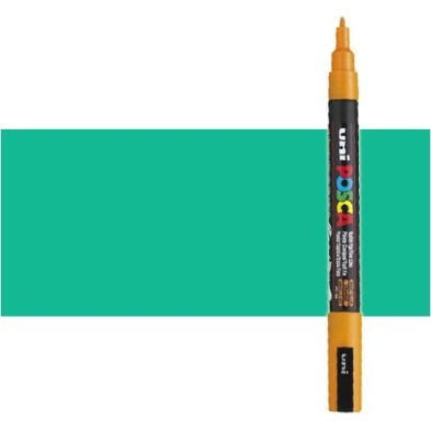 Material Bellas Artes - Pintura - Rotulador Posca Verde esmeralda (530) PC3M, punta redonda (0.9-1.3 mm.) | totenart.com