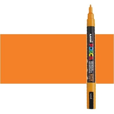 Material Bellas Artes - Pintura - Rotulador Posca Naranja (700) PC3M, punta redonda (0.9-1.3 mm.) | totenart.com