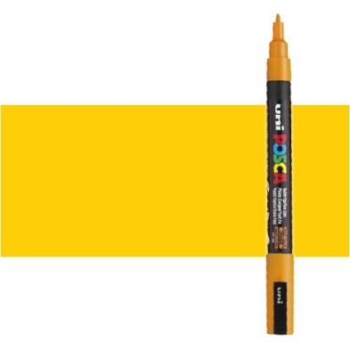 Material Bellas Artes - Pintura - Rotulador Posca Amarillo Vivo (1120) PC3M, punta redonda (0.9-1.3 mm.) | totenart.com