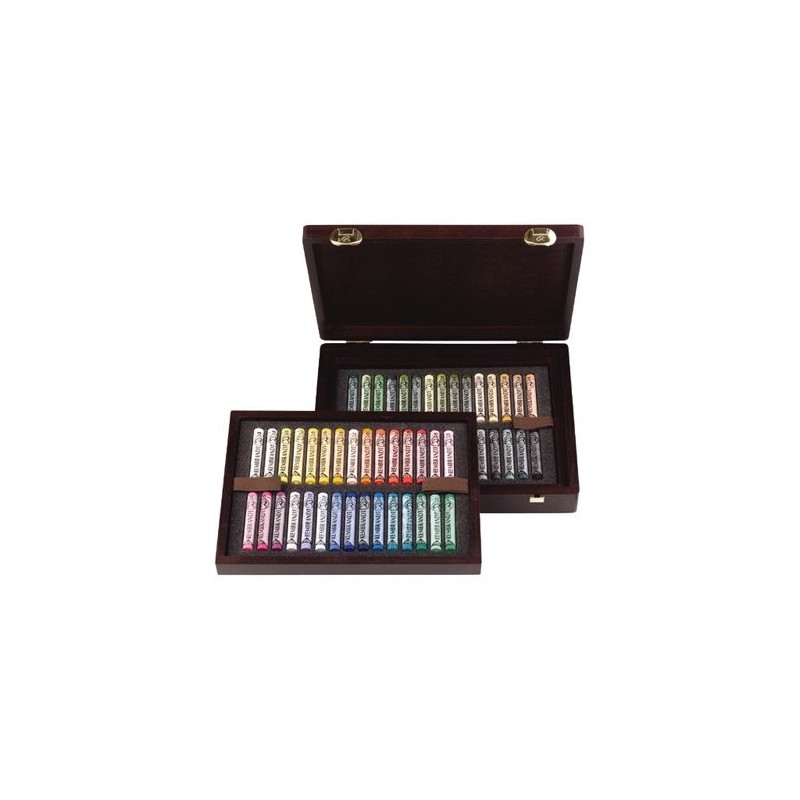 Material Bellas Artes – pintura-y-dibujo - Caja madera pastel Rembrandt Luxe 60 uds. Paisaje | totenart.com