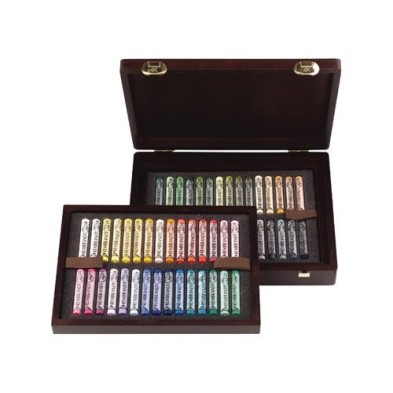 Material Bellas Artes – pintura-y-dibujo - Caja madera pastel Rembrandt Luxe 60 uds. Paisaje | totenart.com