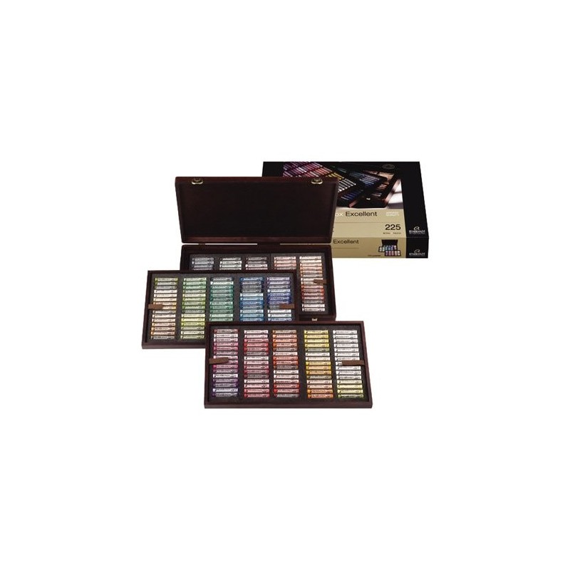 Material Bellas Artes – pintura-y-dibujo - Caja madera pastel Rembrandt Excellent 225 uds. | totenart.com