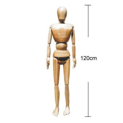 Maniqui articulado 120 cm., madera natural