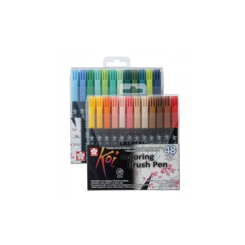 \nMaterial Bellas Artes - Pintura - Set 48 rotuladores Koi Sakura al agua con punta pincel | totenart.com