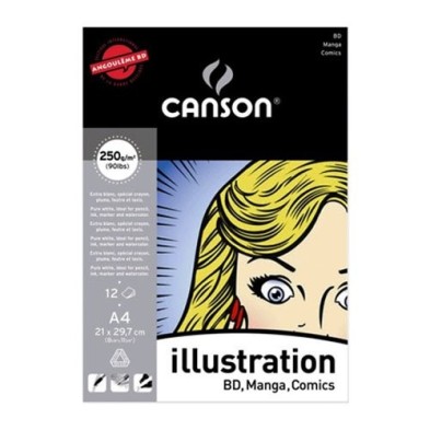 Material Bellas Artes – pintura-y-dibujo - Bloc Enc A4, 12H Canson Illustration Liso 250g | totenart.com