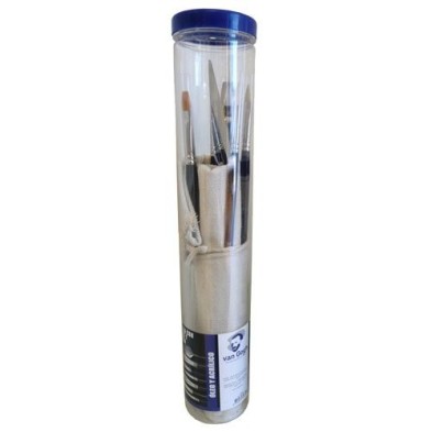 Material Bellas Artes - Pintura - Estuche 6 pinceles óleo / acrílico + Espatula + funda Van Gogh | totenart.com