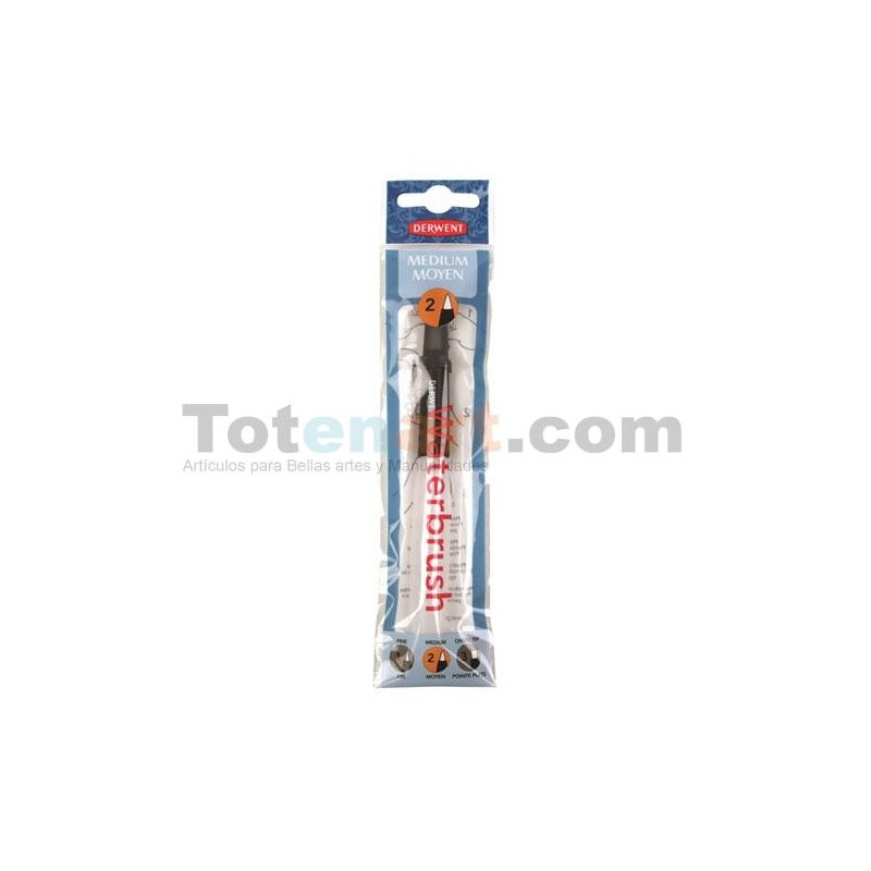 Material Bellas Artes - pintura - Pincel rellenable Derwent con deposito, n-2 punta Media | totenart.com