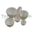 Material Bellas Artes - Pintura -  Set 5 pocillos plastico, 3 a 7 cm. | totenart.com