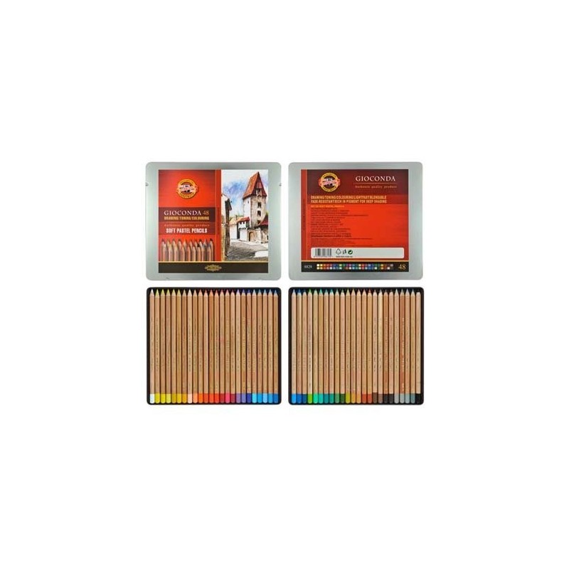 Material Bellas Artes – pintura-y-dibujo - Estuche de Lápices Pastel Giocconda, Koh-i-Noor (48 colores) | totenart.com