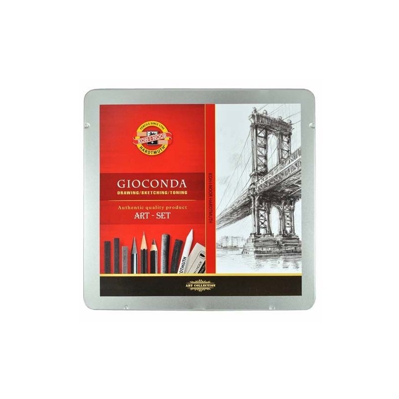 Material Bellas Artes – pintura-y-dibujo - Estuche de dibujo Giocconda Koh-i-Noor (24 piezas) | totenart.com