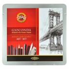 Material Bellas Artes – pintura-y-dibujo - Estuche de dibujo Giocconda Koh-i-Noor (24 piezas) | totenart.com